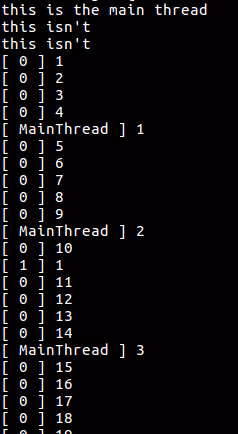Пример работы потоков