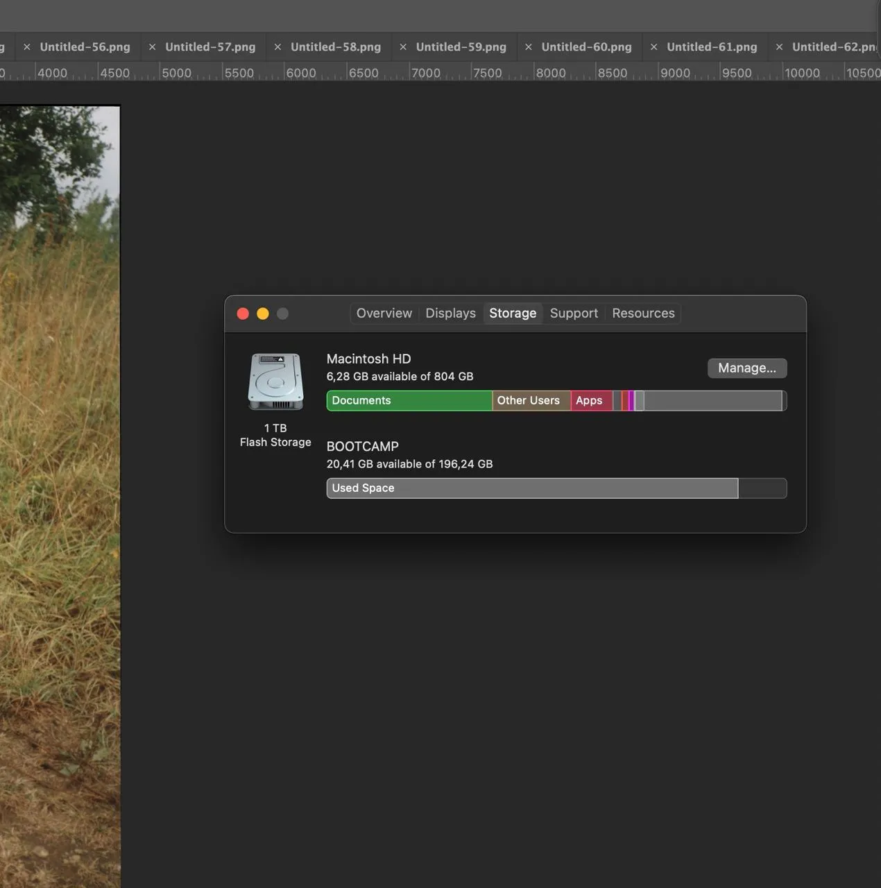 Нехватка дискового пространства