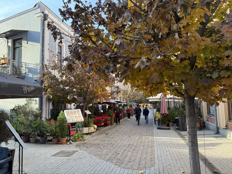 Tbilisi Autumn Cafe Street
