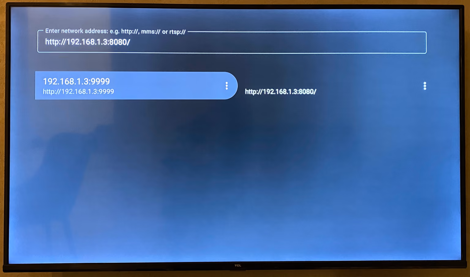 VLC на телевизоре